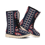 Native Tribal Navajo Pattern Print Winter Boots
