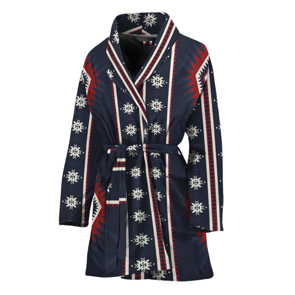 Native Tribal Navajo Pattern Print Women's Bathrobe