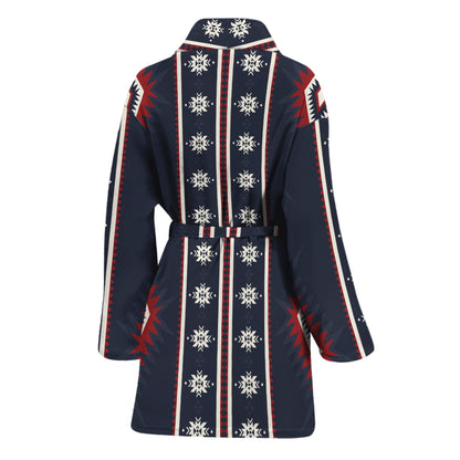 Native Tribal Navajo Pattern Print Women's Bathrobe