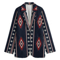 Native Tribal Navajo Pattern Print Women's Blazer
