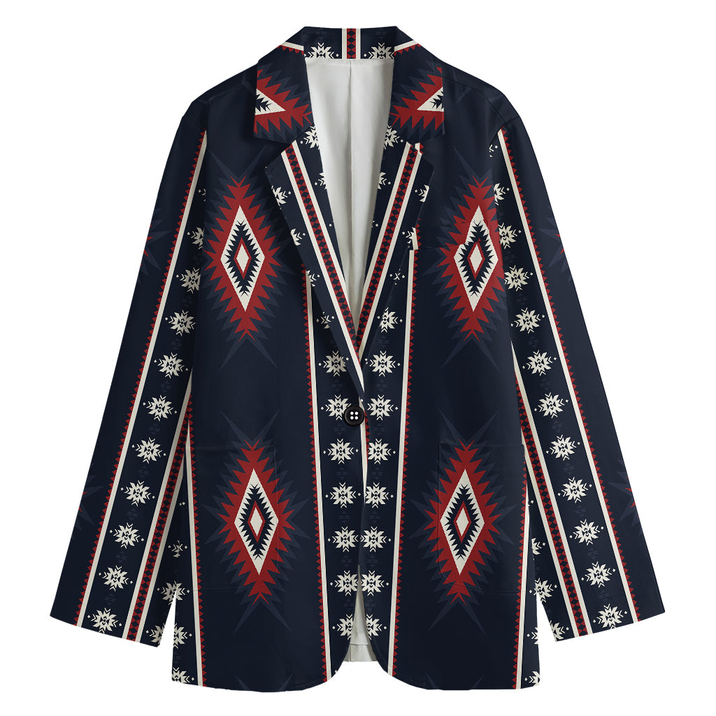 Native Tribal Navajo Pattern Print Women's Blazer