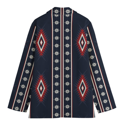 Native Tribal Navajo Pattern Print Women's Blazer