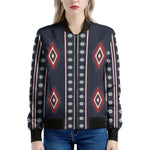 Native Tribal Navajo Pattern Print Women's Bomber Jacket