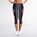 Native Tribal Navajo Pattern Print Women's Capri Leggings
