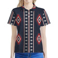 Native Tribal Navajo Pattern Print Women's Polo Shirt