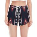 Native Tribal Navajo Pattern Print Women's Split Running Shorts