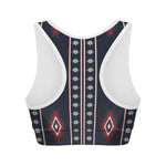Native Tribal Navajo Pattern Print Women's Sports Bra