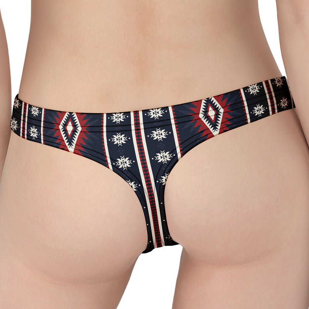 Native Tribal Navajo Pattern Print Women's Thong