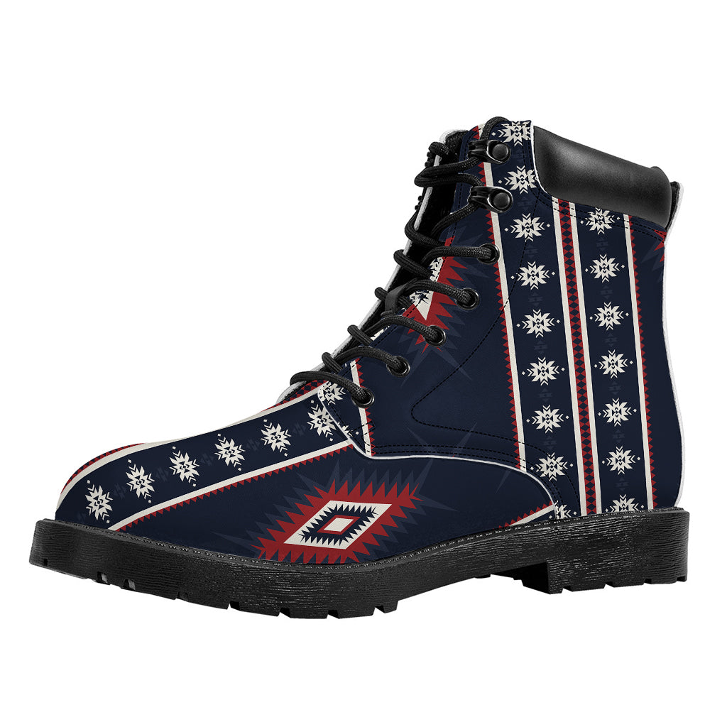 Native Tribal Navajo Pattern Print Work Boots