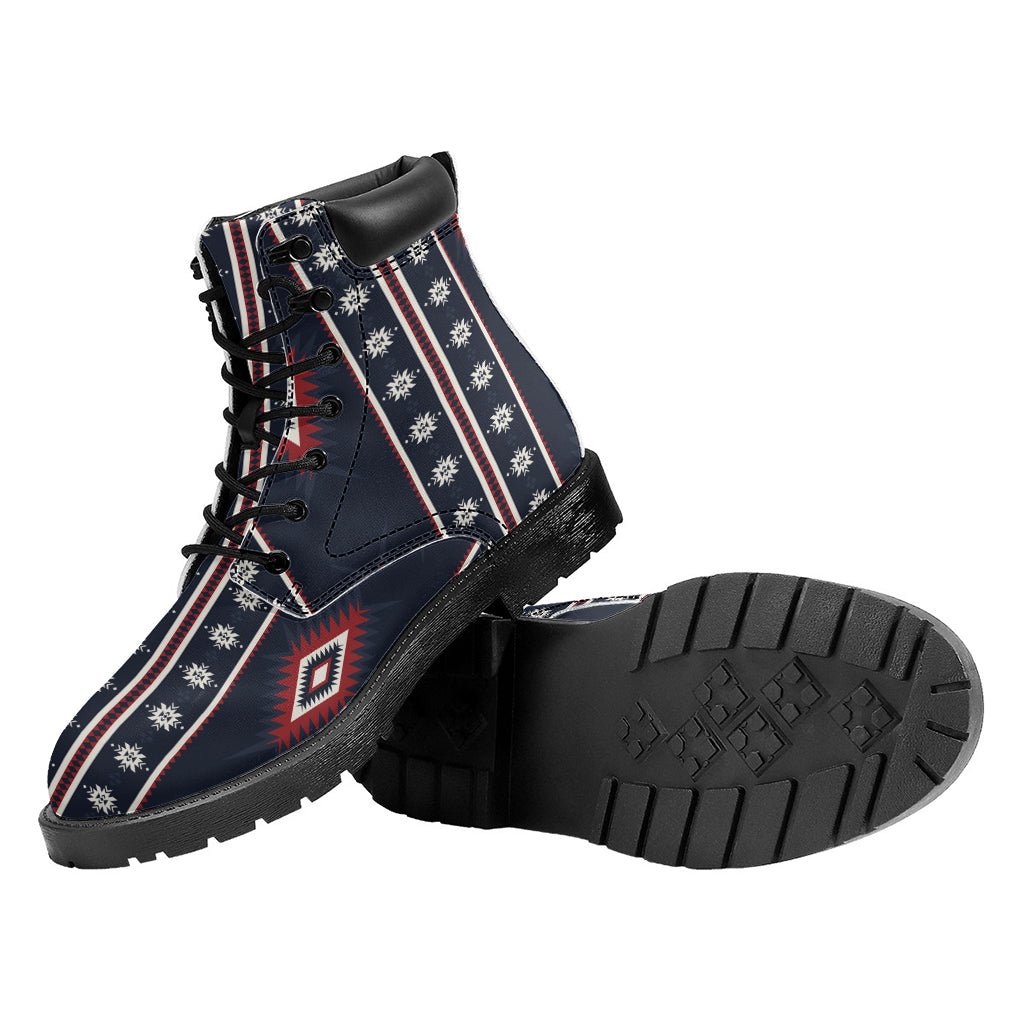 Native Tribal Navajo Pattern Print Work Boots