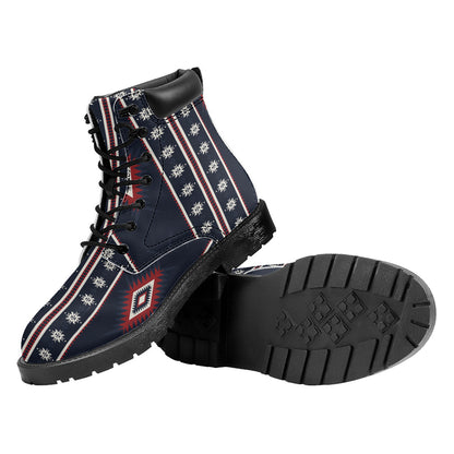Native Tribal Navajo Pattern Print Work Boots