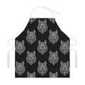 Native Tribal Wolf Pattern Print Adjustable Apron