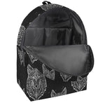Native Tribal Wolf Pattern Print Backpack