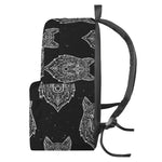 Native Tribal Wolf Pattern Print Backpack