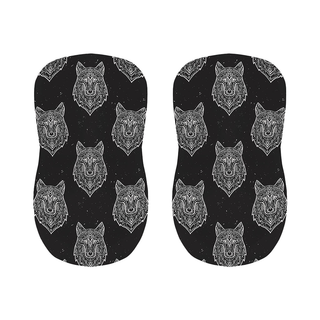 Native Tribal Wolf Pattern Print Bar Stool Covers