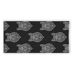 Native Tribal Wolf Pattern Print Beach Towel