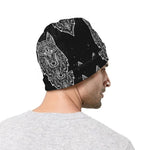 Native Tribal Wolf Pattern Print Beanie