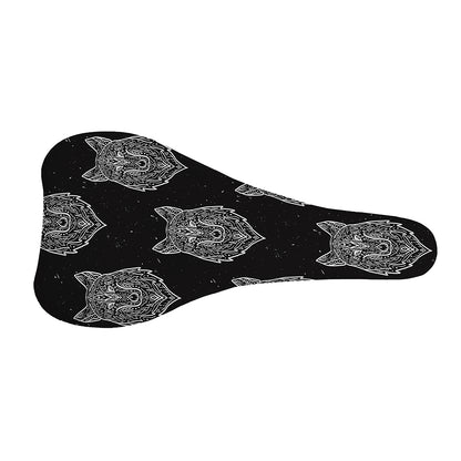 Native Tribal Wolf Pattern Print Bicycle Seat Cover