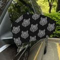 Native Tribal Wolf Pattern Print Car Side Mirror Covers