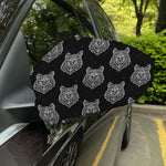 Native Tribal Wolf Pattern Print Car Side Mirror Covers