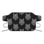 Native Tribal Wolf Pattern Print Car Windshield Snow Cover