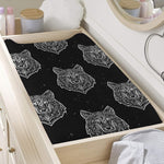 Native Tribal Wolf Pattern Print Changing Pad Cover