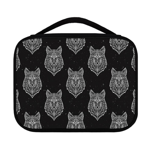 Native Tribal Wolf Pattern Print Classic Bible Case