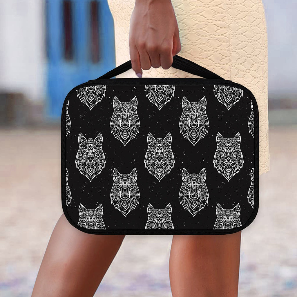 Native Tribal Wolf Pattern Print Classic Bible Case