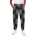 Native Tribal Wolf Pattern Print Cotton Sweatpants