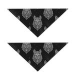 Native Tribal Wolf Pattern Print Dog Bandana