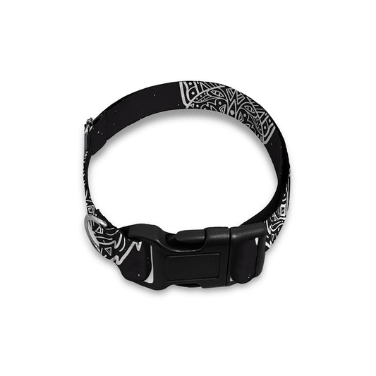 Native Tribal Wolf Pattern Print Dog Collar