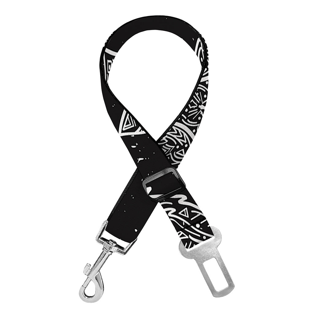 Native Tribal Wolf Pattern Print Dog Seat Belt