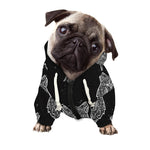 Native Tribal Wolf Pattern Print Dog Zip Up Hoodie