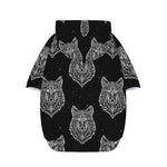 Native Tribal Wolf Pattern Print Dog Zip Up Hoodie