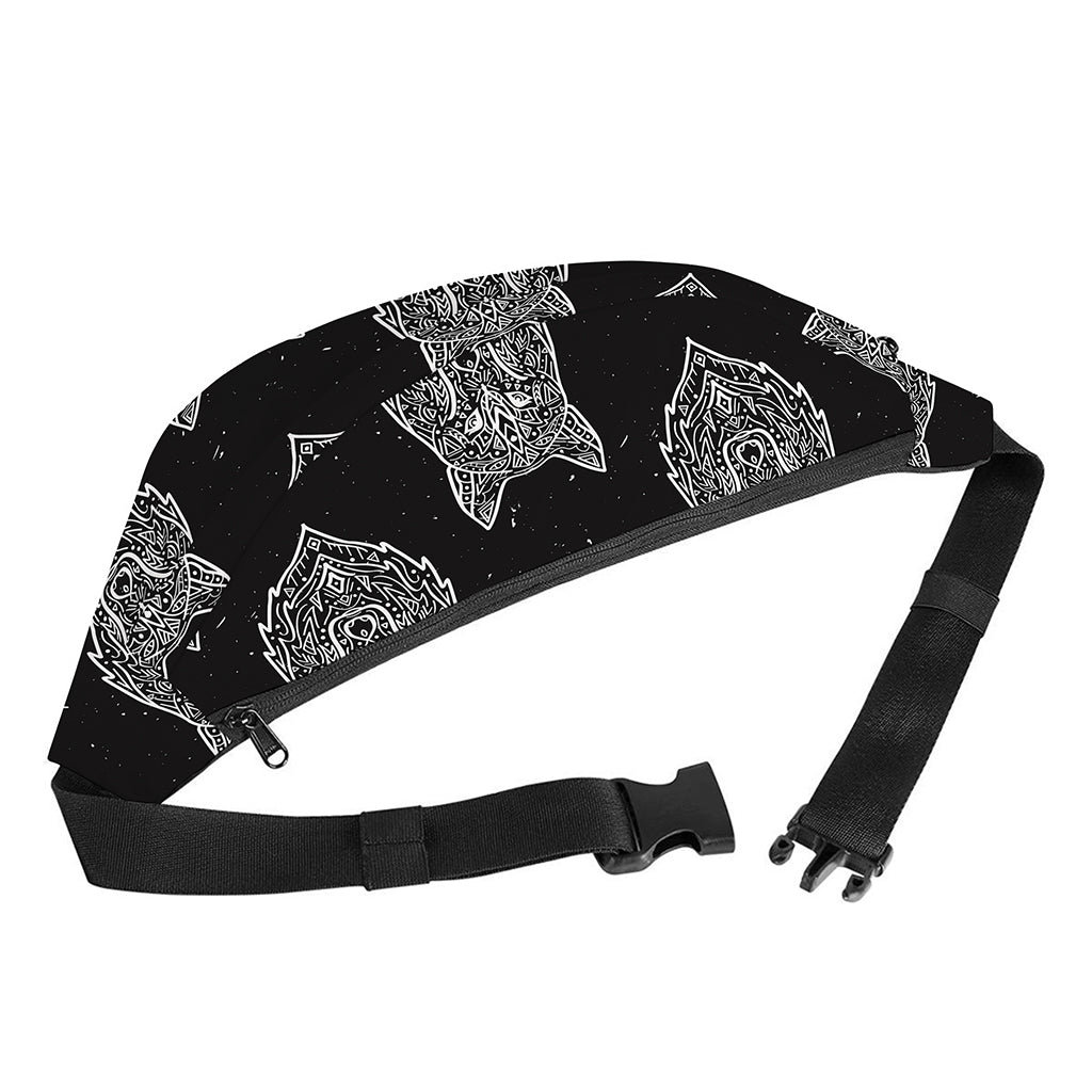 Native Tribal Wolf Pattern Print Fanny Pack