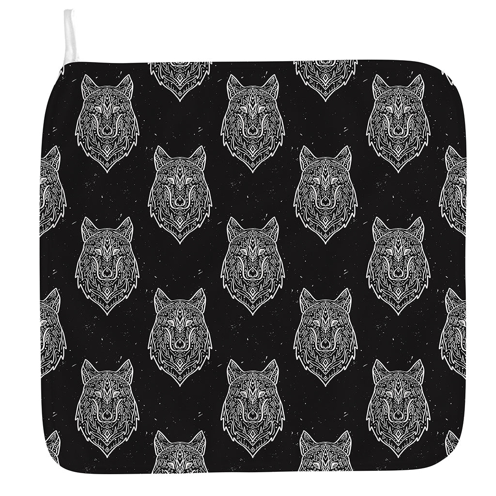 Native Tribal Wolf Pattern Print Hand Towel