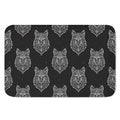 Native Tribal Wolf Pattern Print Indoor Door Mat