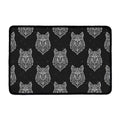 Native Tribal Wolf Pattern Print Kitchen Mat