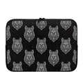 Native Tribal Wolf Pattern Print Laptop Sleeve