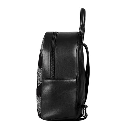Native Tribal Wolf Pattern Print Leather Backpack