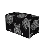 Native Tribal Wolf Pattern Print Leather Tissue Box Cover