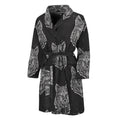 Native Tribal Wolf Pattern Print Men's Bathrobe