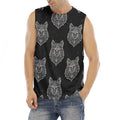 Native Tribal Wolf Pattern Print Men's Fitness Tank Top