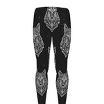Native Tribal Wolf Pattern Print Men's leggings