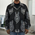 Native Tribal Wolf Pattern Print Men's Shirt Jacket