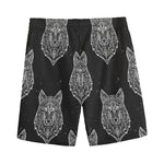 Native Tribal Wolf Pattern Print Men's Sports Shorts