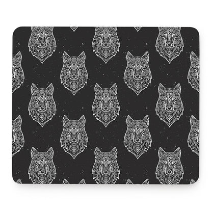 Native Tribal Wolf Pattern Print Mouse Pad