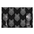 Native Tribal Wolf Pattern Print Placemat