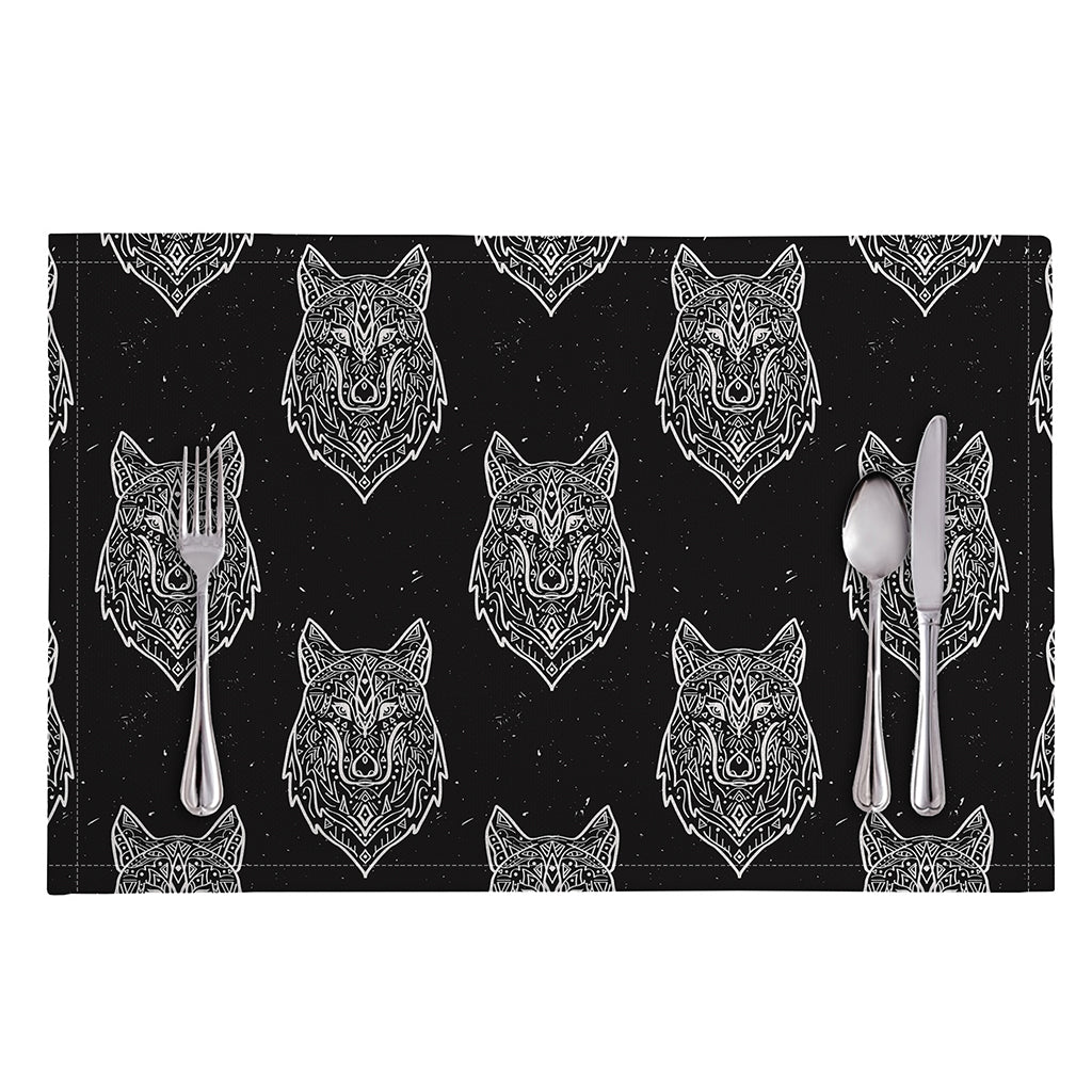 Native Tribal Wolf Pattern Print Placemat