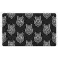 Native Tribal Wolf Pattern Print Polyester Doormat